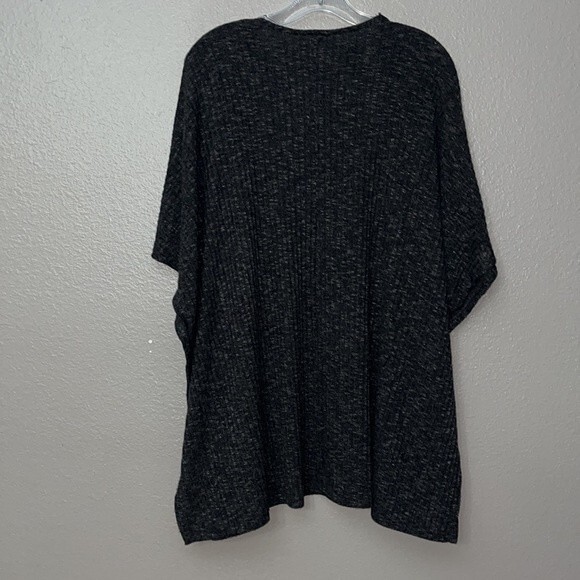 Candies Open Front Cardigan Ribbed Poncho with Suede Pockets/button detail L/XL - Picture 12 of 12